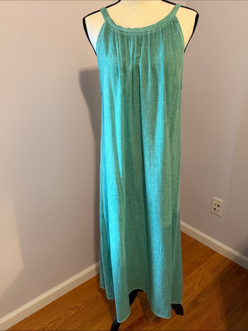 Sleeveless Teal Maxi Dress - Lightweight Summer Style